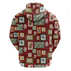 Aussie Birds Christmas La La Land Hoodie Red Vintage Stamp Edition - Aussie Hoodie