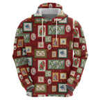 Aussie Birds Christmas La La Land Hoodie Red Vintage Stamp Edition - Aussie Hoodie