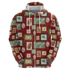 Aussie Birds Christmas La La Land Hoodie Red Vintage Stamp Edition - Aussie Hoodie