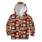 Aussie Birds Christmas La La Land Kid Hoodie Red Vintage Stamp Edition - Aussie Hoodie