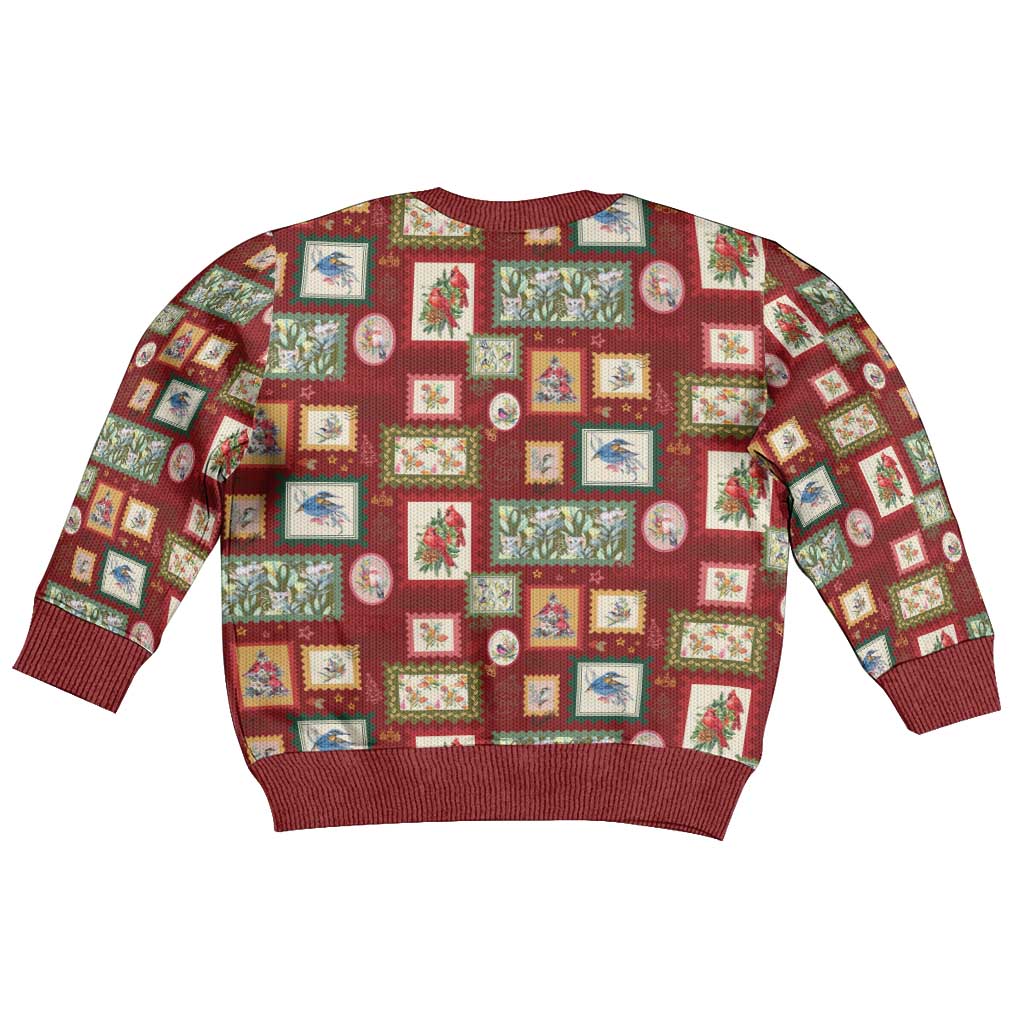 Aussie Birds Christmas La La Land Kid Ugly Christmas Sweater Red Vintage Stamp Edition - Aussie Hoodie
