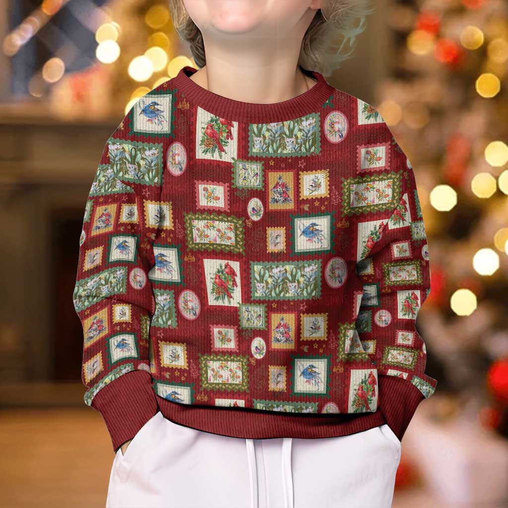Aussie Birds Christmas La La Land Kid Ugly Christmas Sweater Red Vintage Stamp Edition - Aussie Hoodie