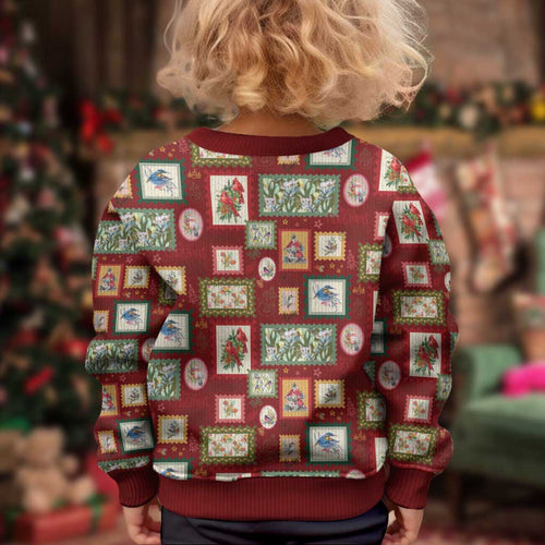 Aussie Birds Christmas La La Land Kid Ugly Christmas Sweater Red Vintage Stamp Edition - Aussie Hoodie