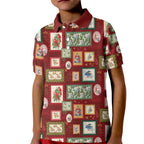 Aussie Birds Christmas La La Land Kid Polo Shirt Red Vintage Stamp Edition - Aussie Hoodie