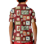 Aussie Birds Christmas La La Land Kid Polo Shirt Red Vintage Stamp Edition - Aussie Hoodie
