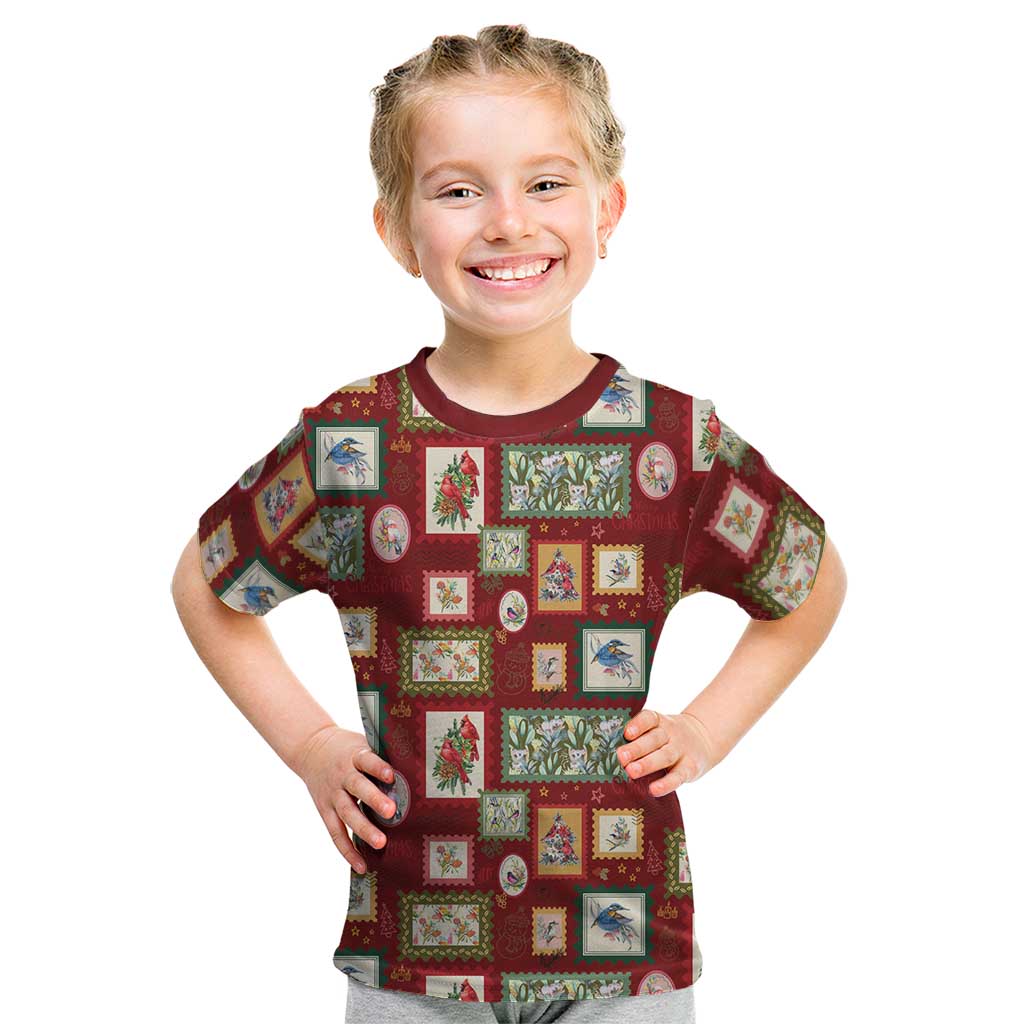 Aussie Birds Christmas La La Land Kid T Shirt Red Vintage Stamp Edition - Aussie Hoodie