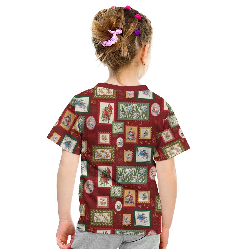 Aussie Birds Christmas La La Land Kid T Shirt Red Vintage Stamp Edition - Aussie Hoodie