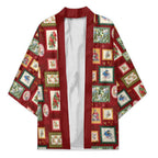 Aussie Birds Christmas La La Land Kimono Red Vintage Stamp Edition - Aussie Hoodie