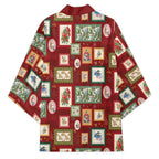 Aussie Birds Christmas La La Land Kimono Red Vintage Stamp Edition - Aussie Hoodie