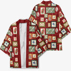 Aussie Birds Christmas La La Land Kimono Red Vintage Stamp Edition - Aussie Hoodie
