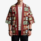 Aussie Birds Christmas La La Land Kimono Red Vintage Stamp Edition - Aussie Hoodie