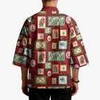 Aussie Birds Christmas La La Land Kimono Red Vintage Stamp Edition - Aussie Hoodie