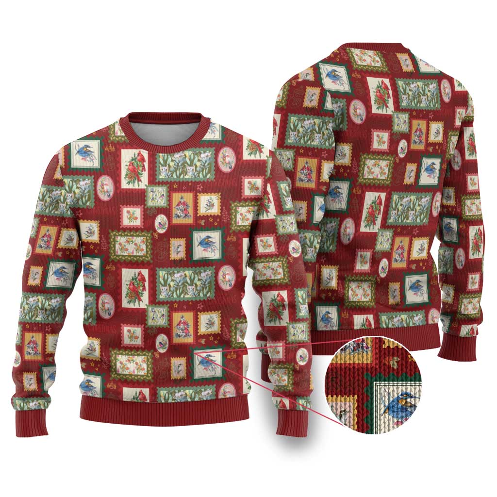 Aussie Birds Christmas La La Land Ugly Christmas Sweater Red Vintage Stamp Edition - Aussie Hoodie