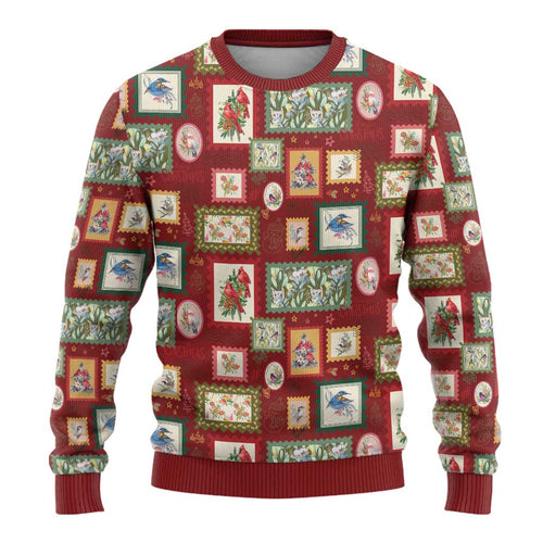 Aussie Birds Christmas La La Land Ugly Christmas Sweater Red Vintage Stamp Edition - Aussie Hoodie