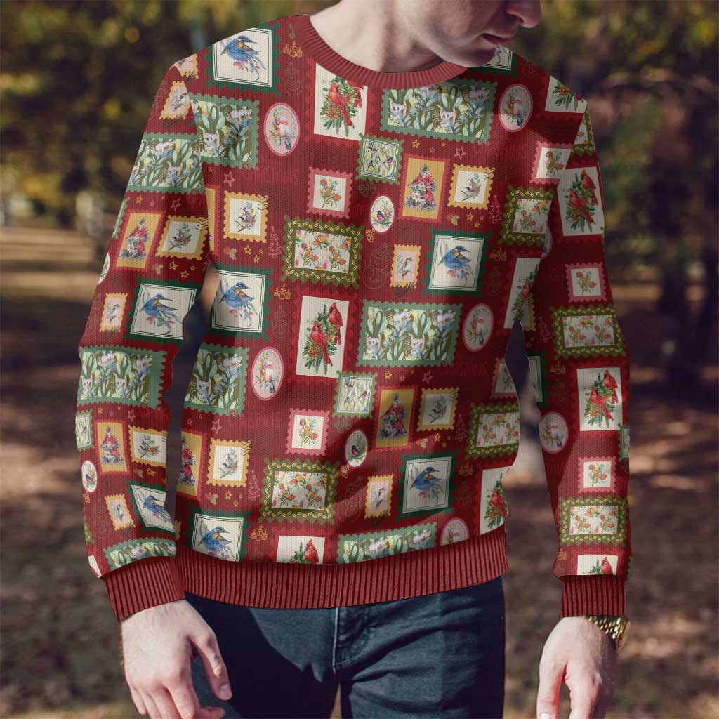 Aussie Birds Christmas La La Land Ugly Christmas Sweater Red Vintage Stamp Edition - Aussie Hoodie