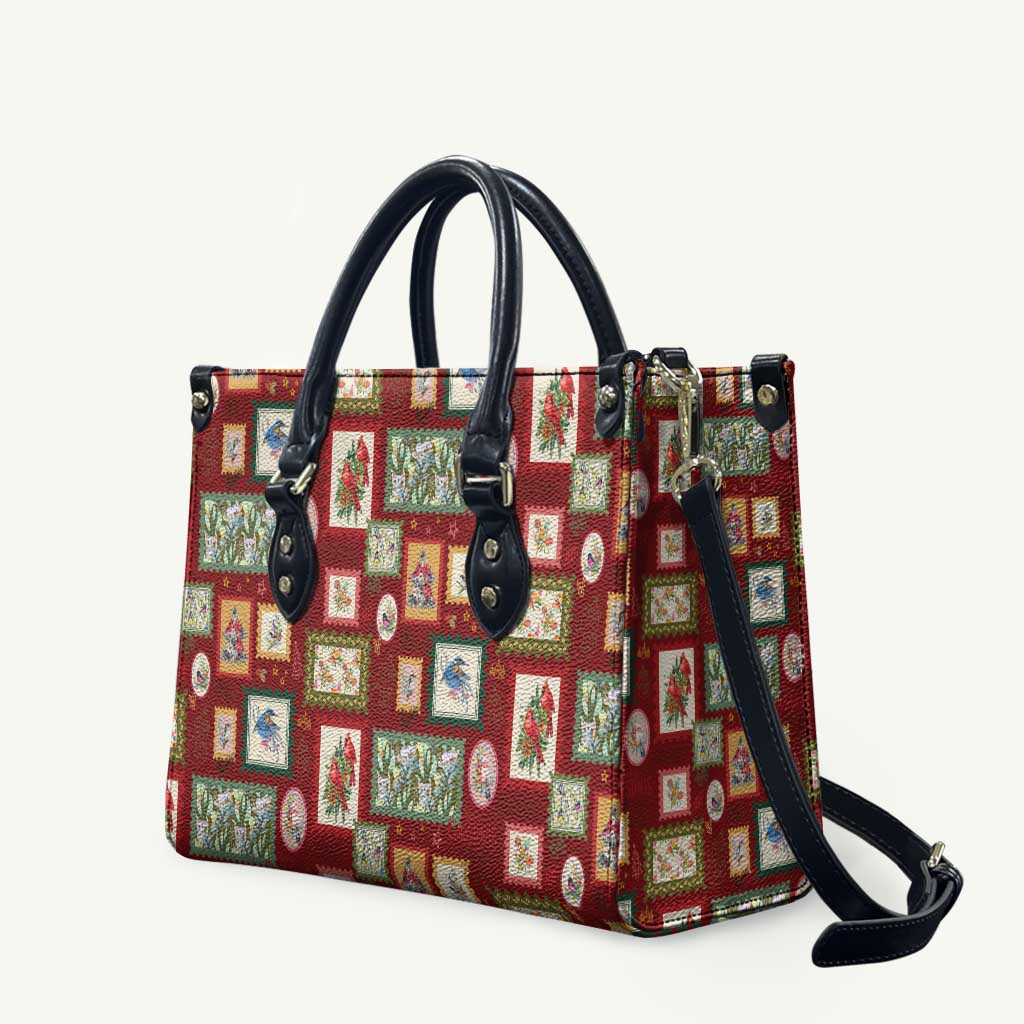 Aussie Birds Christmas La La Land Leather Bag Red Vintage Stamp Edition - Aussie Hoodie
