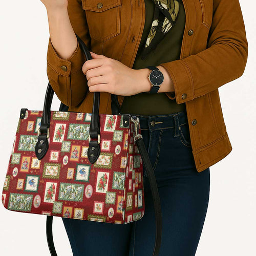 Aussie Birds Christmas La La Land Leather Bag Red Vintage Stamp Edition - Aussie Hoodie