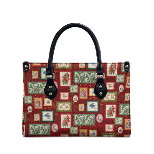 Aussie Birds Christmas La La Land Leather Bag Red Vintage Stamp Edition - Aussie Hoodie