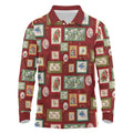 Aussie Birds Christmas La La Land Long Sleeve Polo Shirt Red Vintage Stamp Edition - Aussie Hoodie