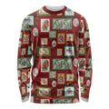 Aussie Birds Christmas La La Land Long Sleeve Shirt Red Vintage Stamp Edition - Aussie Hoodie