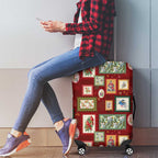 Aussie Birds Christmas La La Land Luggage Cover Red Vintage Stamp Edition - Aussie Hoodie