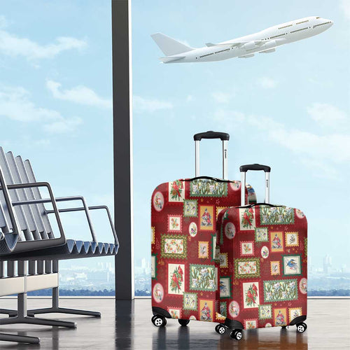 Aussie Birds Christmas La La Land Luggage Cover Red Vintage Stamp Edition - Aussie Hoodie