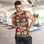 Aussie Birds Christmas La La Land Men Tank Top Red Vintage Stamp Edition - Aussie Hoodie