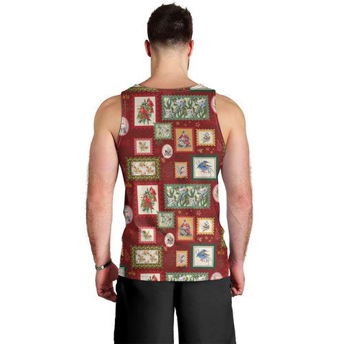 Aussie Birds Christmas La La Land Men Tank Top Red Vintage Stamp Edition - Aussie Hoodie