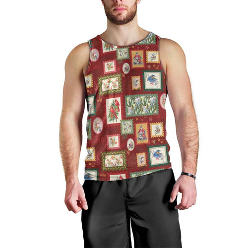 Aussie Birds Christmas La La Land Men Tank Top Red Vintage Stamp Edition - Aussie Hoodie