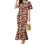 Aussie Birds Christmas La La Land Mermaid Dress Red Vintage Stamp Edition - Aussie Hoodie