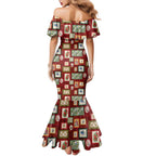 Aussie Birds Christmas La La Land Mermaid Dress Red Vintage Stamp Edition - Aussie Hoodie