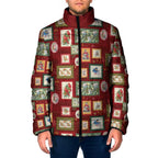 Aussie Birds Christmas La La Land Padded Jacket Red Vintage Stamp Edition - Aussie Hoodie