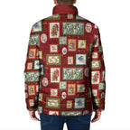 Aussie Birds Christmas La La Land Padded Jacket Red Vintage Stamp Edition - Aussie Hoodie