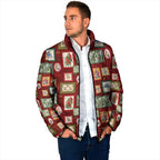 Aussie Birds Christmas La La Land Padded Jacket Red Vintage Stamp Edition - Aussie Hoodie