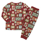 Aussie Birds Christmas La La Land Christmas Pajama Set Red Vintage Stamp Edition - Aussie Hoodie