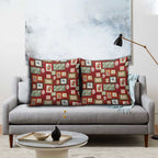 Aussie Birds Christmas La La Land Pillow Cover Red Vintage Stamp Edition - Aussie Hoodie