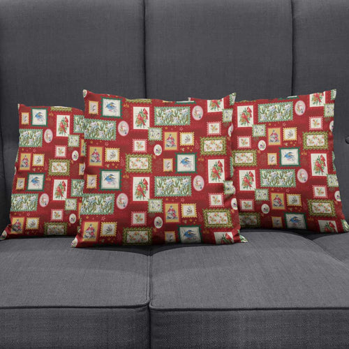 Aussie Birds Christmas La La Land Pillow Cover Red Vintage Stamp Edition - Aussie Hoodie