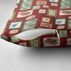 Aussie Birds Christmas La La Land Pillow Cover Red Vintage Stamp Edition - Aussie Hoodie