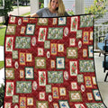 Aussie Birds Christmas La La Land Quilt Red Vintage Stamp Edition - Aussie Hoodie