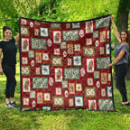 Aussie Birds Christmas La La Land Quilt Red Vintage Stamp Edition - Aussie Hoodie