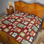 Aussie Birds Christmas La La Land Quilt Red Vintage Stamp Edition - Aussie Hoodie