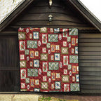Aussie Birds Christmas La La Land Quilt Red Vintage Stamp Edition - Aussie Hoodie
