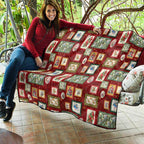 Aussie Birds Christmas La La Land Quilt Red Vintage Stamp Edition - Aussie Hoodie