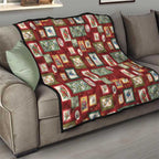 Aussie Birds Christmas La La Land Quilt Red Vintage Stamp Edition - Aussie Hoodie