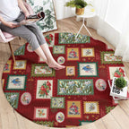 Aussie Birds Christmas La La Land Round Carpet Red Vintage Stamp Edition - Aussie Hoodie