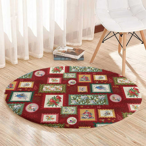 Aussie Birds Christmas La La Land Round Carpet Red Vintage Stamp Edition - Aussie Hoodie