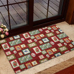 Aussie Birds Christmas La La Land Rubber Doormat Red Vintage Stamp Edition - Aussie Hoodie