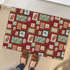 Aussie Birds Christmas La La Land Rubber Doormat Red Vintage Stamp Edition - Aussie Hoodie