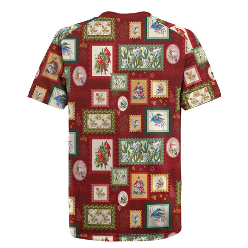 Aussie Birds Christmas La La Land Rugby Jersey Red Vintage Stamp Edition - Aussie Hoodie