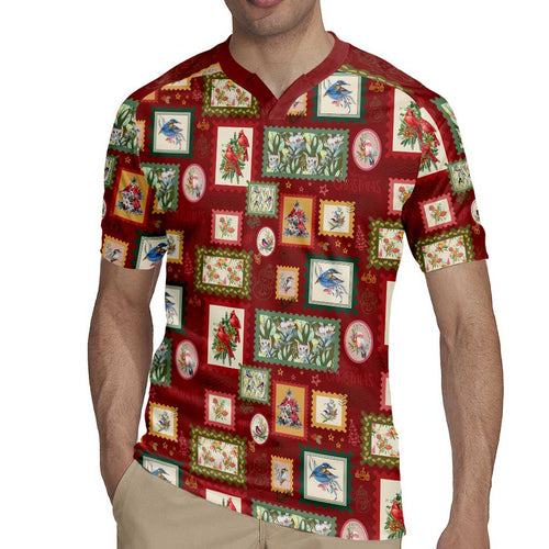 Aussie Birds Christmas La La Land Rugby Jersey Red Vintage Stamp Edition - Aussie Hoodie